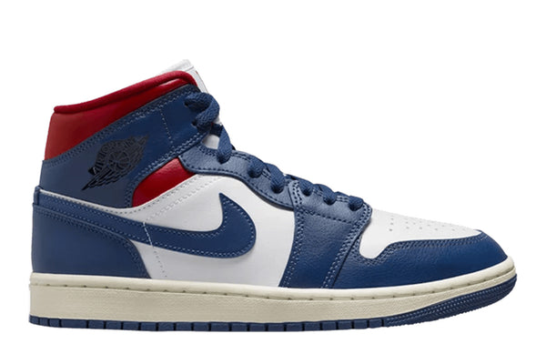 Jordan 1 Mid "French Blue Gym Red" (W)