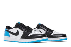 Jordan 1 Retro Low OG "Black Dark Powder Blue"