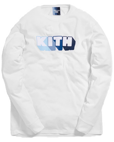 Kith x Bearbrick Logo L/S Tee "White"